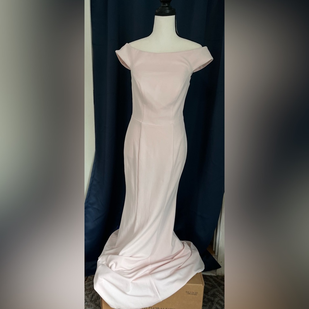AZAZIE formal gown/ size A4/ blushing pink/ off shoulder/fully lined/back zipper